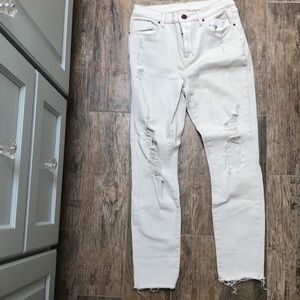 Lightly worn, cream Urban Outfitters jeans